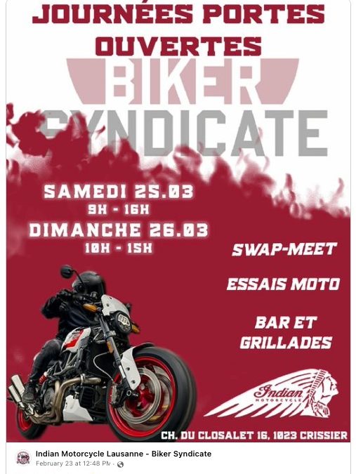 SAMEDI 25 MARS – Biker Syndicate Open House